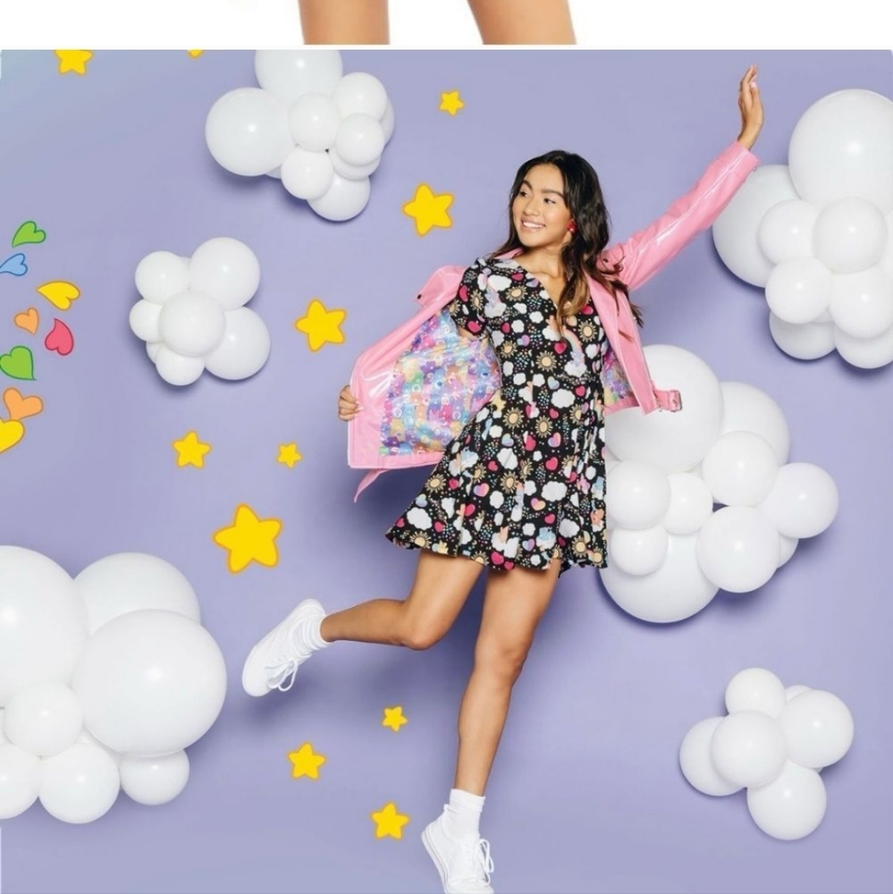Blackmilk Clothing 40 Years of Hugs Care Bear Skater Dress Size M